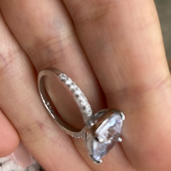 NEW 925 Sterling Silver Square Stone ❇️ Ring - Picture 7 of 10